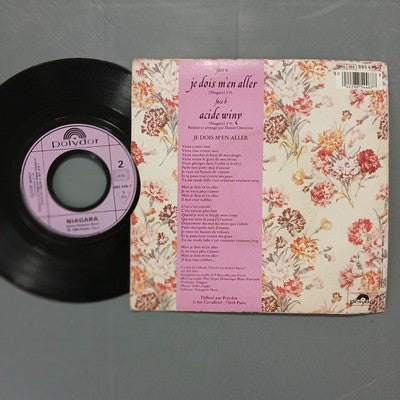 Niagara Je Dois Men Aller Vinyl 7" Single French Pressing New Wave Rock
