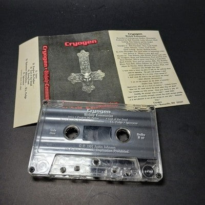 Cryogen Unholy Communion Tape Cassette Album USA Pressing Thrash Death Metal