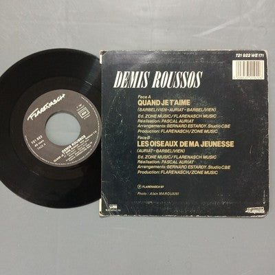 Demis Roussos Quand Je Taime Vinyl 7" Single French Pressing Romantic Pop