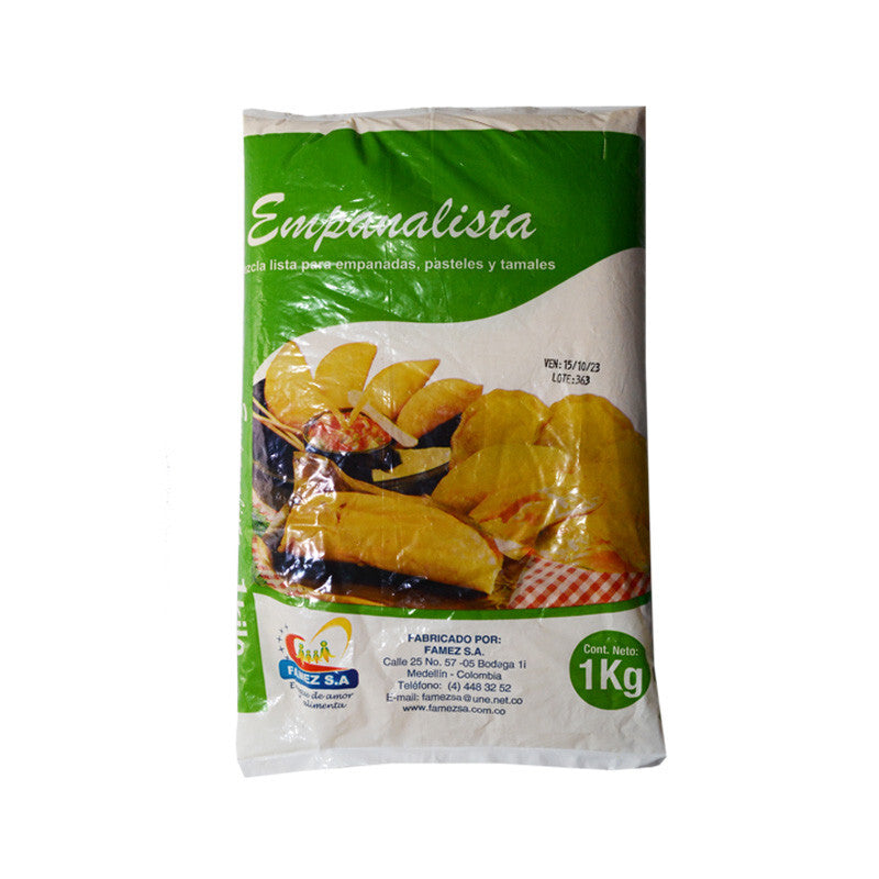 Famez Mezcla Empanada Pastry Corn Flour Baking Mix Dough - 35.3 oz (1000g)