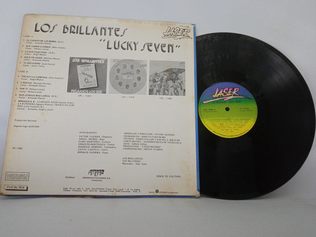 Los Brillantes Lucky Seven Laser Records Vinyl LP Record Vintage Latin Salsa