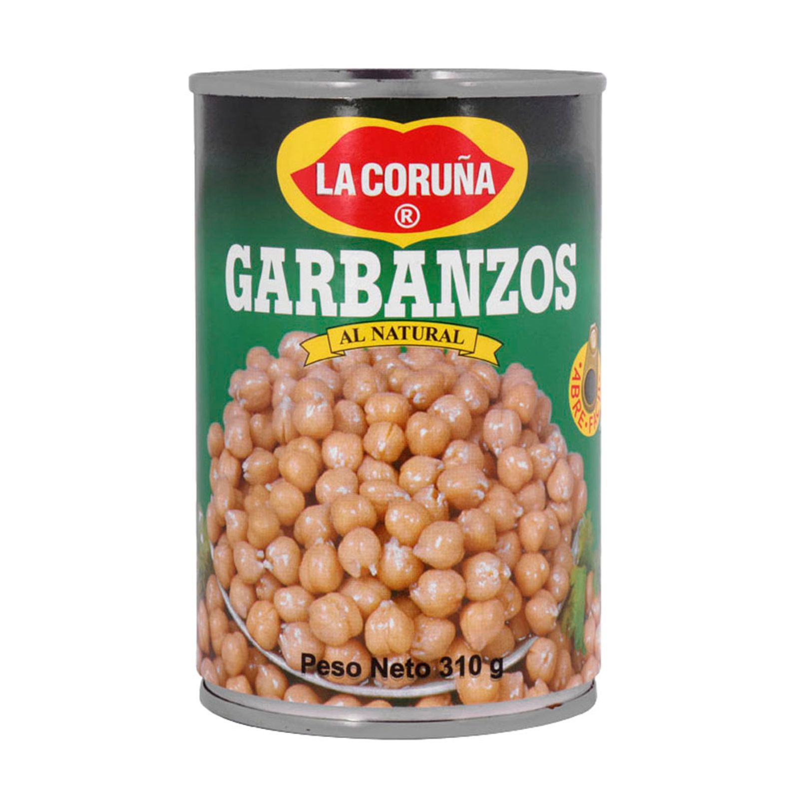 La Coruna Natural Chickpeas Garbanzos en Salmuera Ready to Eat Can - 310g