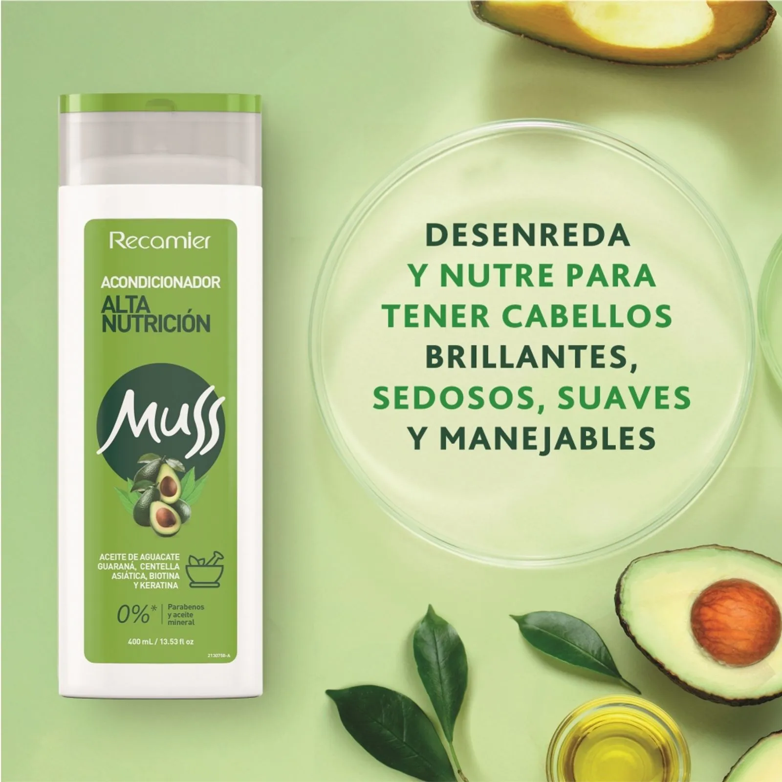 Recamier Muss High Nutrition Conditioner Aceite Argan Honey Formula - 400ml