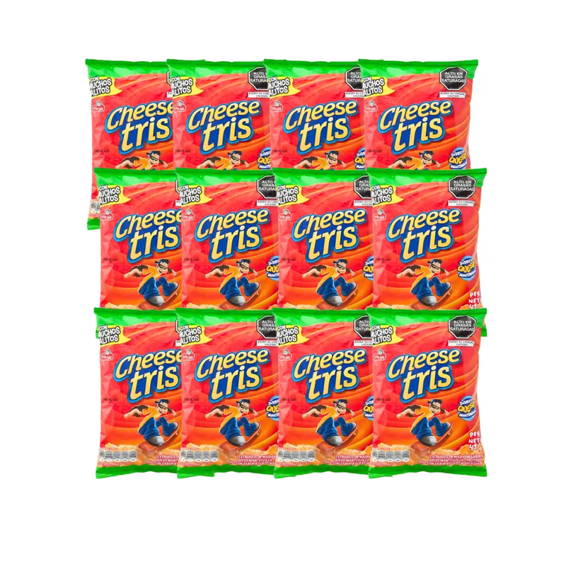 Frito Lay Cheese Tris Corn Chips Crunchy Cheese Snacks Multipack 12-Pack 504g