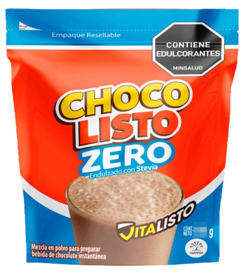 Chocolisto Chocolate Drink Mix Powder Formula Vitamins Stevia - 12.7 oz (360g)