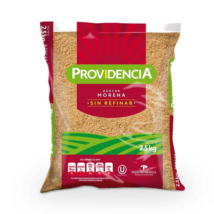 Providencia Dark Brown Sugar Azucar Morena Bulk Family Size - 5.6 lb (2500g)