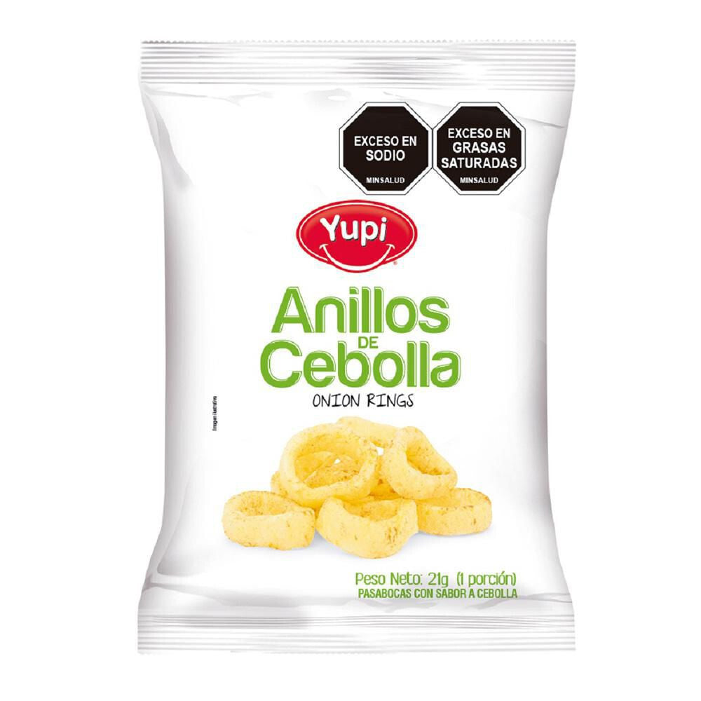 Yupi Onion Rings Snacks Anillos de Cebolla Crunchy Baked Party Appetizer