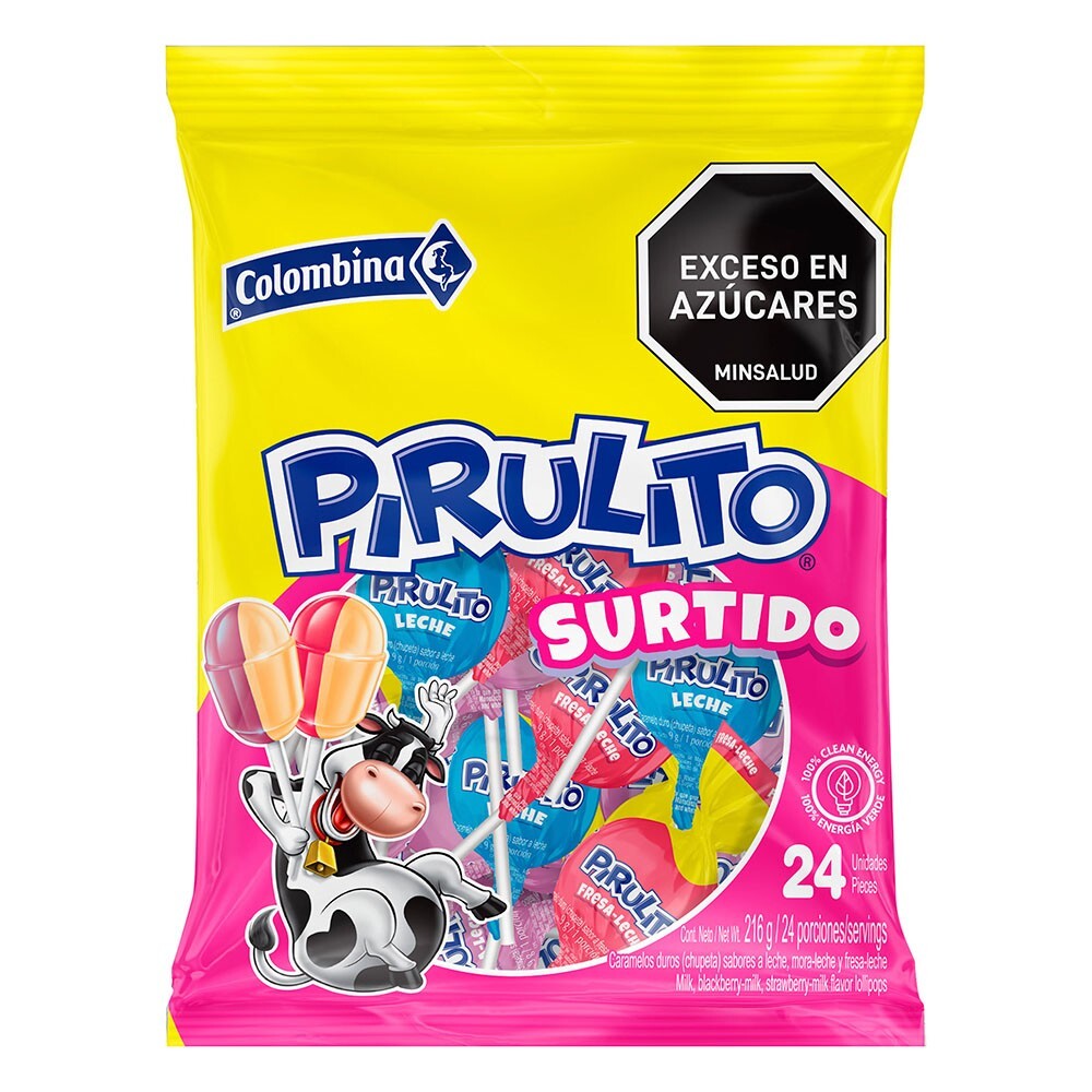 Colombina Assorted Pirulito Lollipops Chupetas Variadas Party Pack 24u - 216g