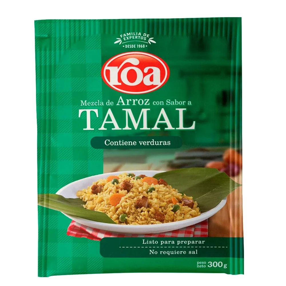 Roa Tamal Rice Arroz Sabor a Tamal Traditional Colombian Recipe Pack - 300g