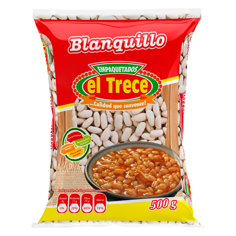 El Trece Frijol Blanquillo Small White Beans Traditional Creamy Grains Sizes