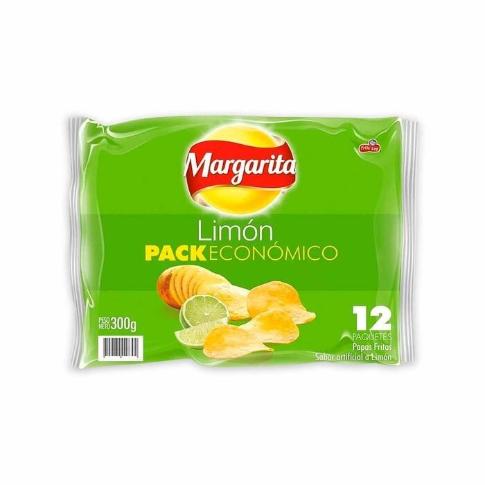 Frito Lay Margarita Potato Chips Lemon Flavor Crunchy Limon Snacks Bag - 105g