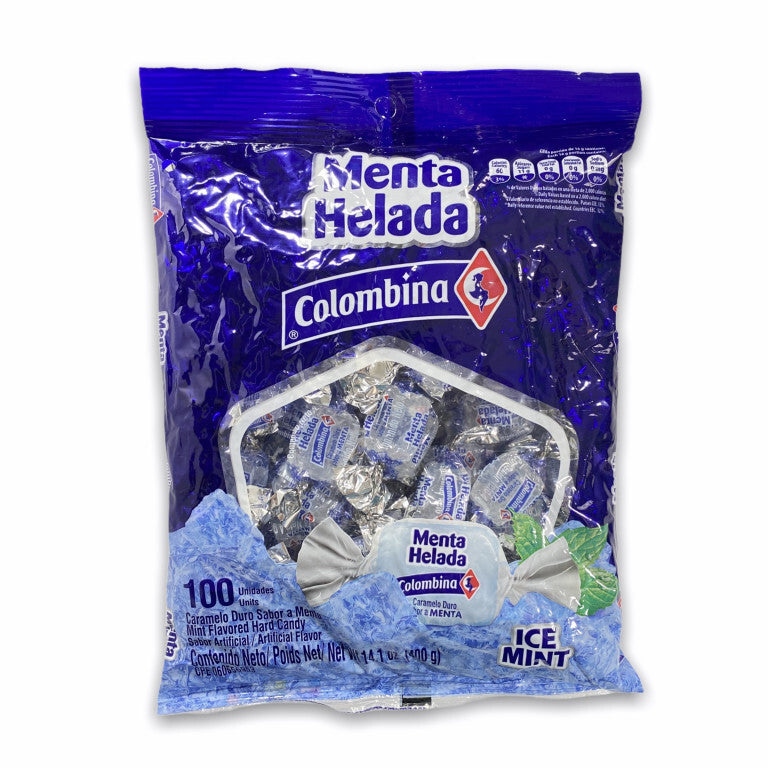 Colombina Mint Hard Candy Menta Helada Party Pack Sweets - 100-Pack