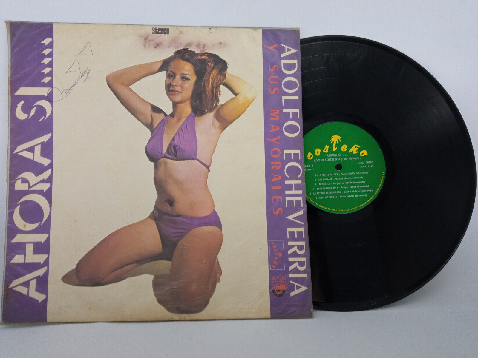 Los Mayorales De Adolfo Echeverria Ahora Si Costeno Vinyl LP Record Cumbia
