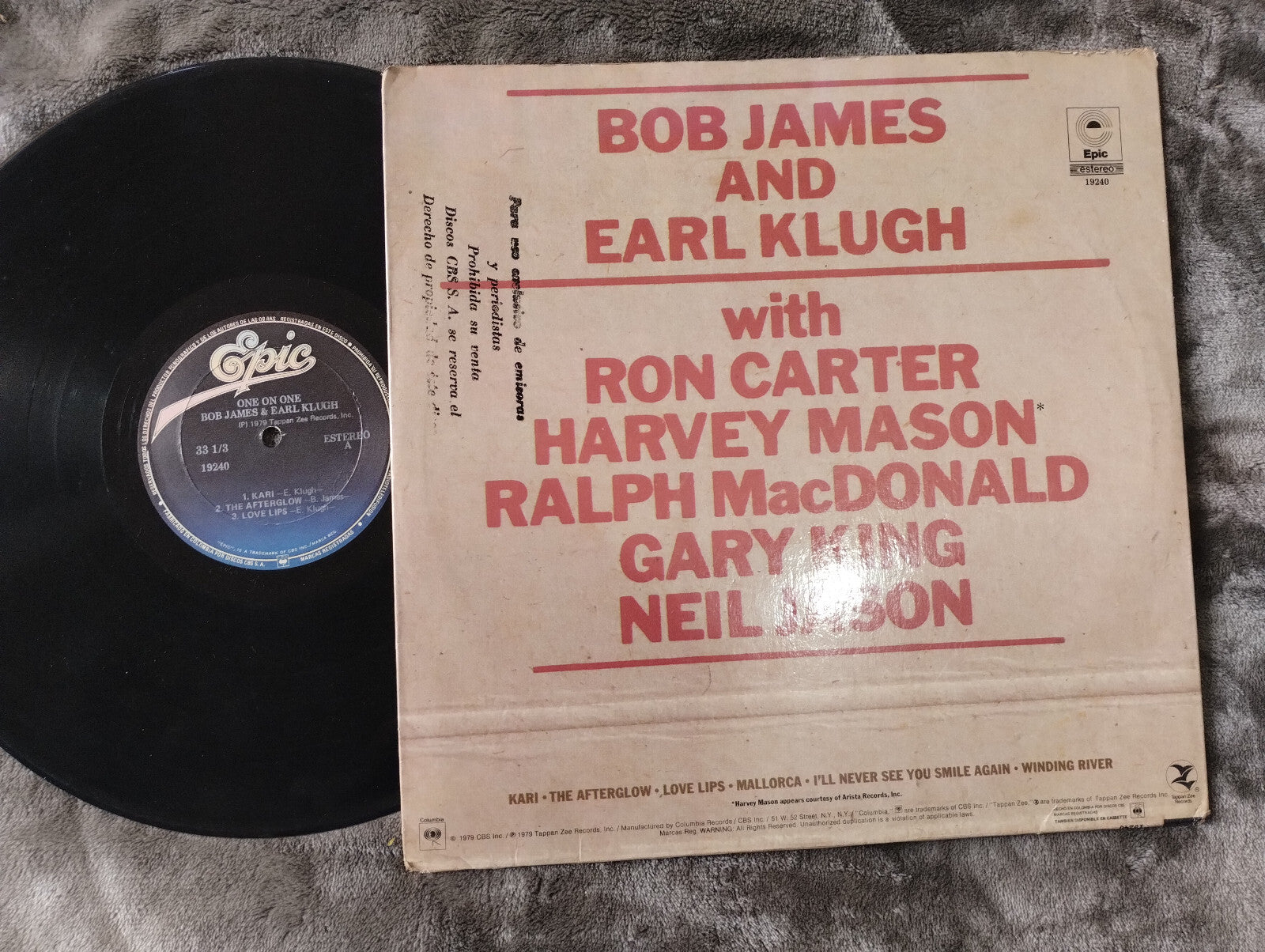 Bob James Earl Klugh One On One Epic Vinyl LP Record Smooth Jazz Fusion Album
