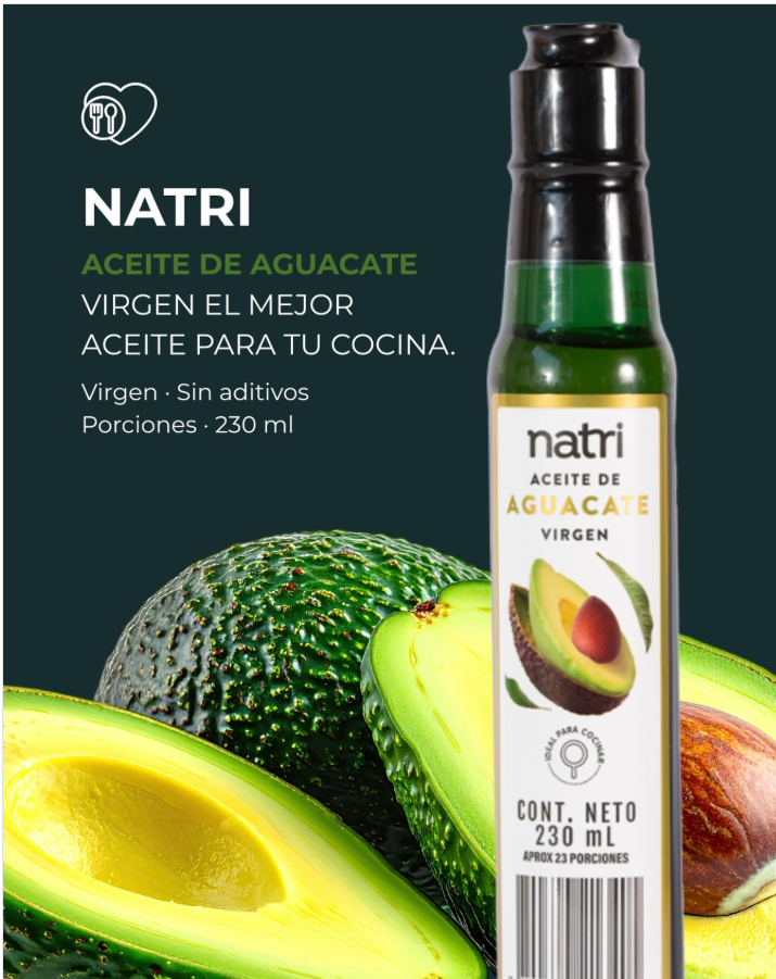 COLOMBIAN NATRI NATRI AVOCADO OIL 230ML FOR COOKING, ACEITE DE AGUACATE