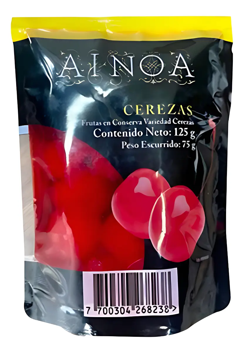 COLOMBIAN AINOA MARASCHINE CHERRIES 125 G. CEREZAS EN CONSERVA