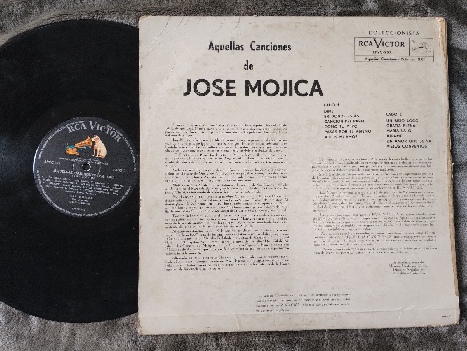 Jose Mojica Jose Mojica RCA Victor Vinyl LP Record Vintage Classical Vocal Comp
