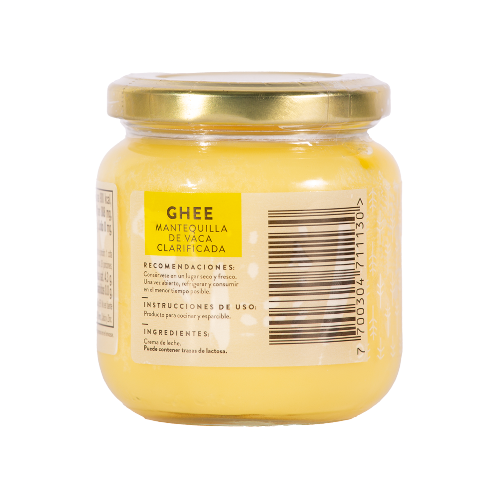 COLOMBIAN NATRI NATRI GHEE  CLARIFIED BUTTER 180GR, MANTEQUILLA  CLARIFICADA