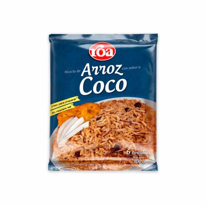 Roa Coconut Rice Arroz con Coco Traditional Coastal Flavor Pack - 300g