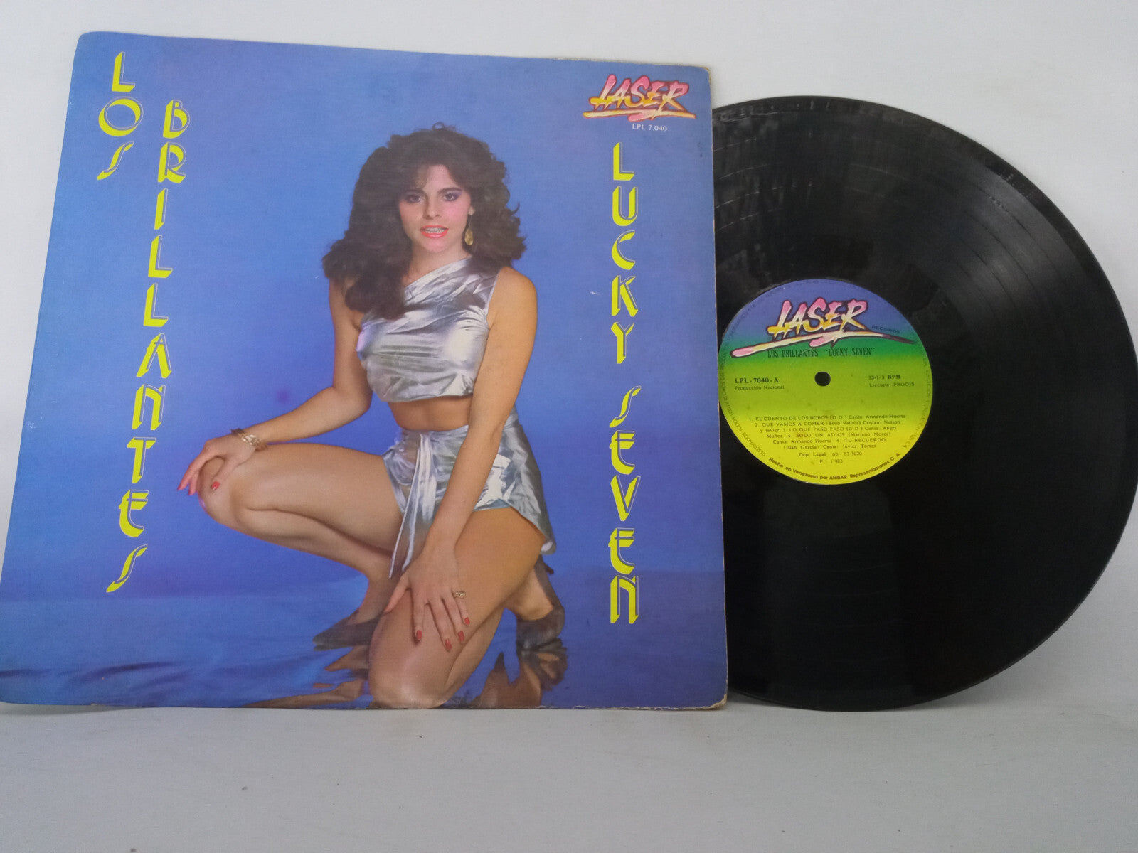 Los Brillantes Lucky Seven Laser Records Vinyl LP Record Vintage Latin Salsa