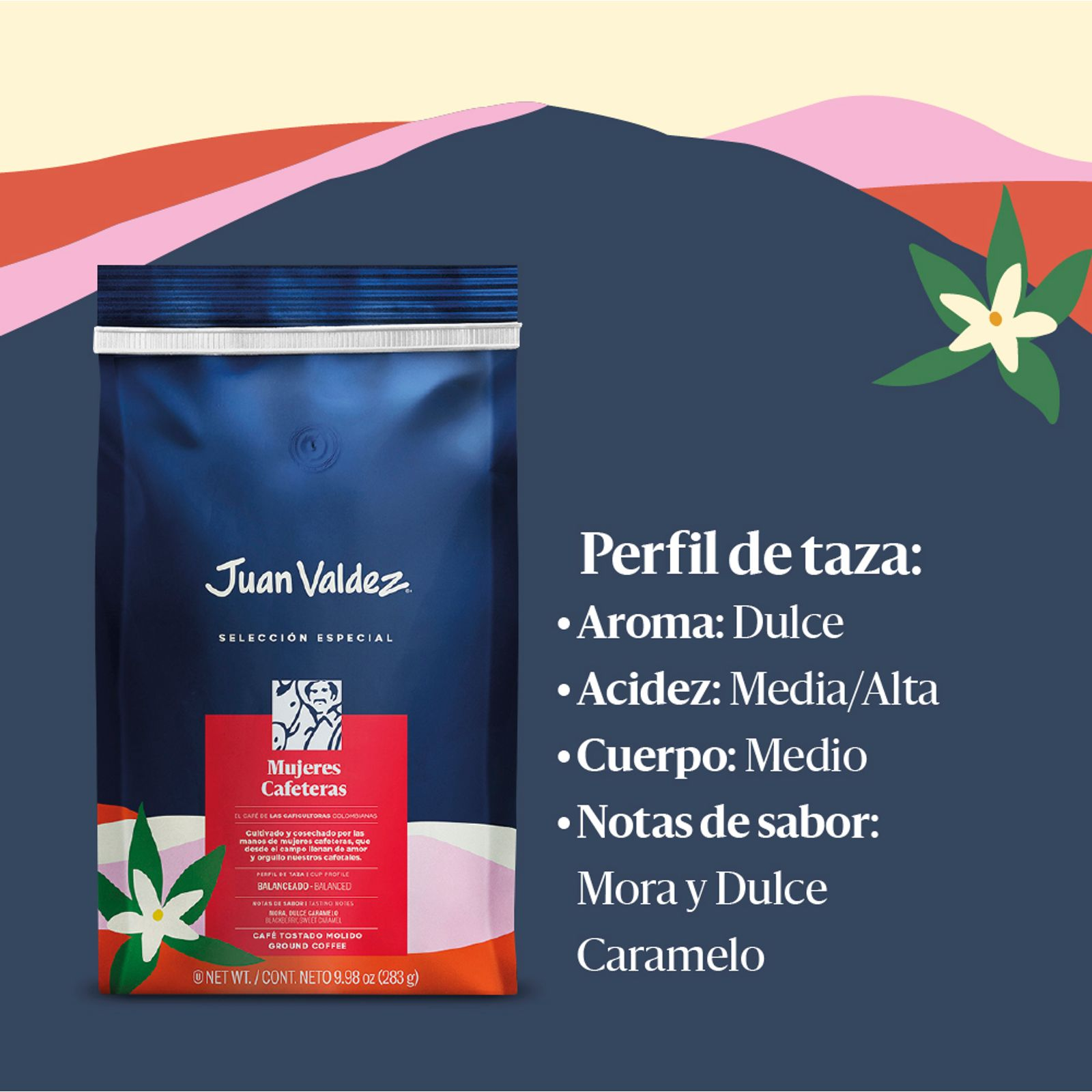 Juan Valdez Women Coffee Makers Ground Coffee Mujeres Cafeteras Premium 283g