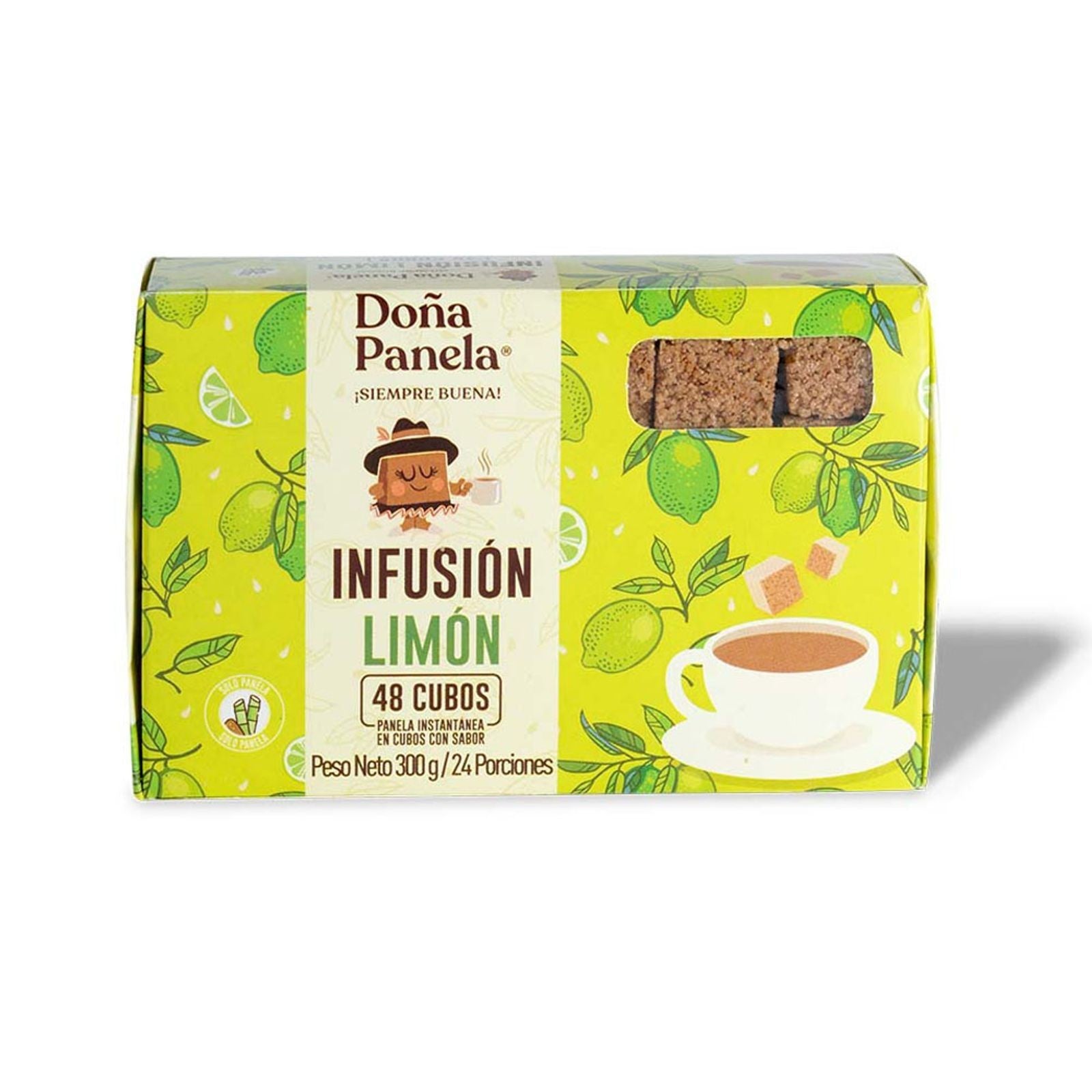 Dona Panela Instant Panela Lemon Flavor Aromatica Cubes Hot Drink 48u - 300g