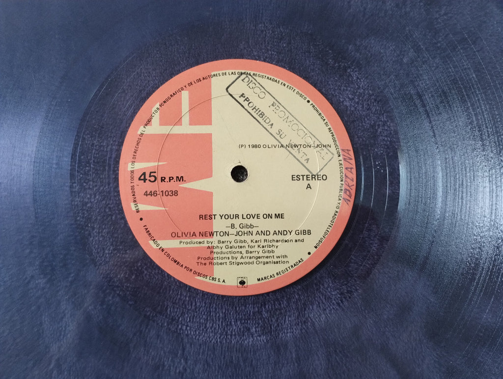 Olivia Newton-John Andy Gibb Rest Your Love On Me 12" Purple Transparent Vinyl