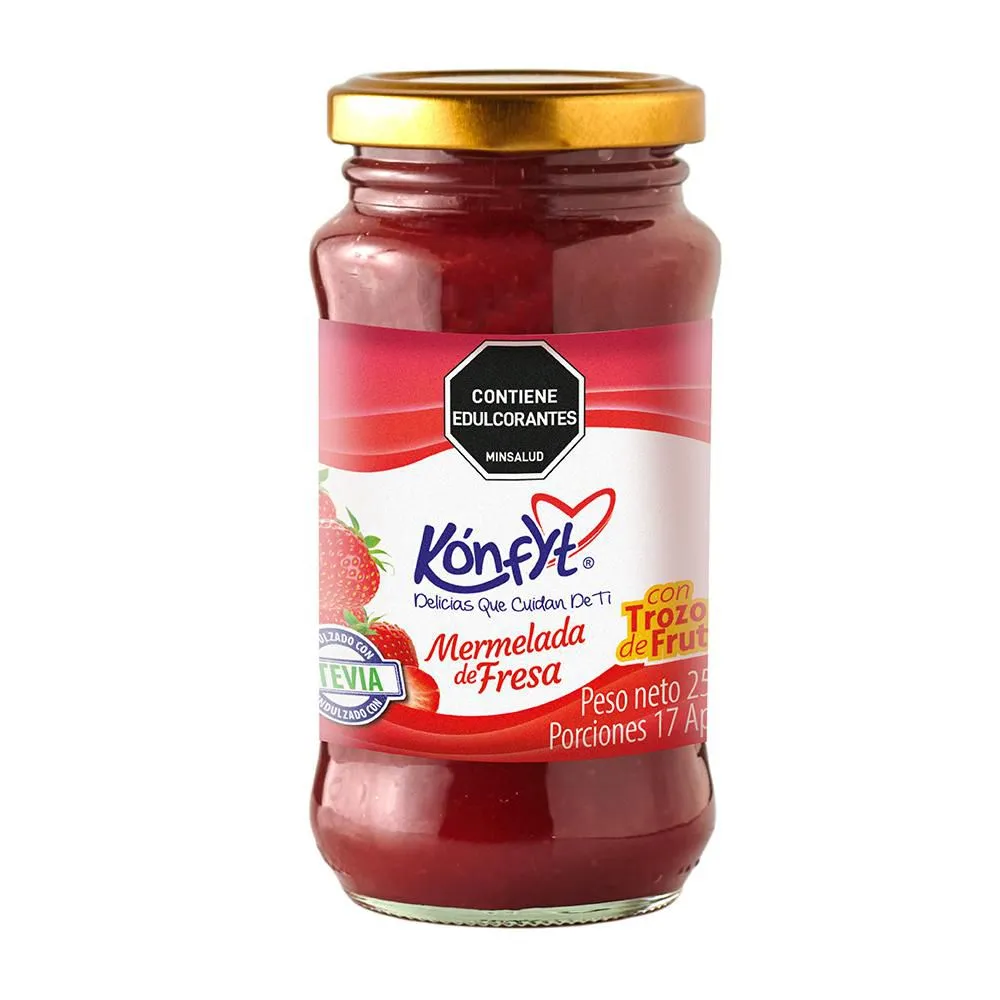 Konfyt Strawberry Marmalade No Added Sugar Sugar Free Diet Fruit Spread - 250g