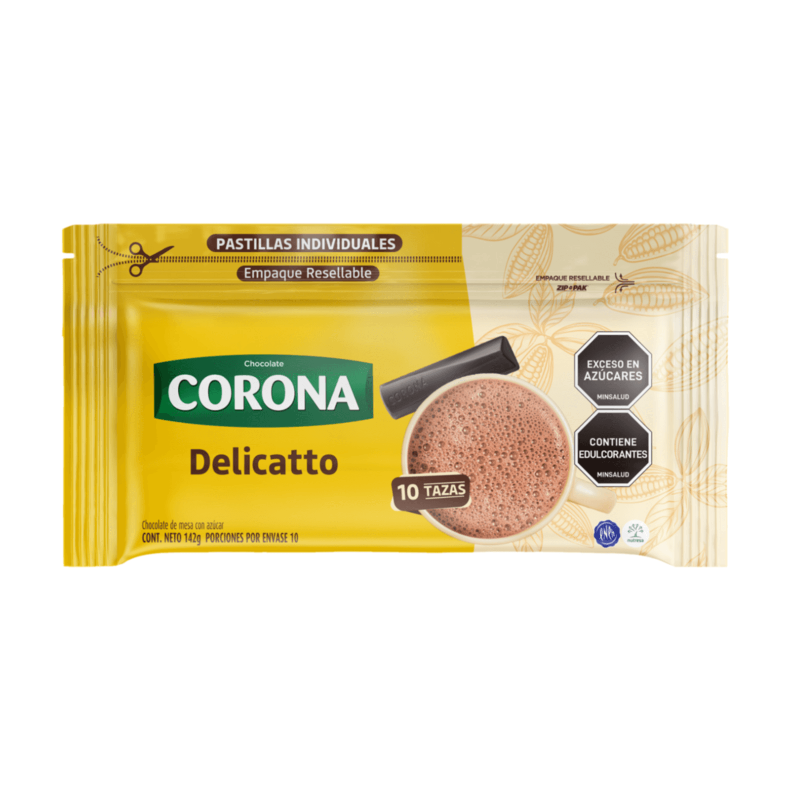Corona Delicatto Hot Mild Chocolate Flavor Bar Traditional Cocoa Block - 142g