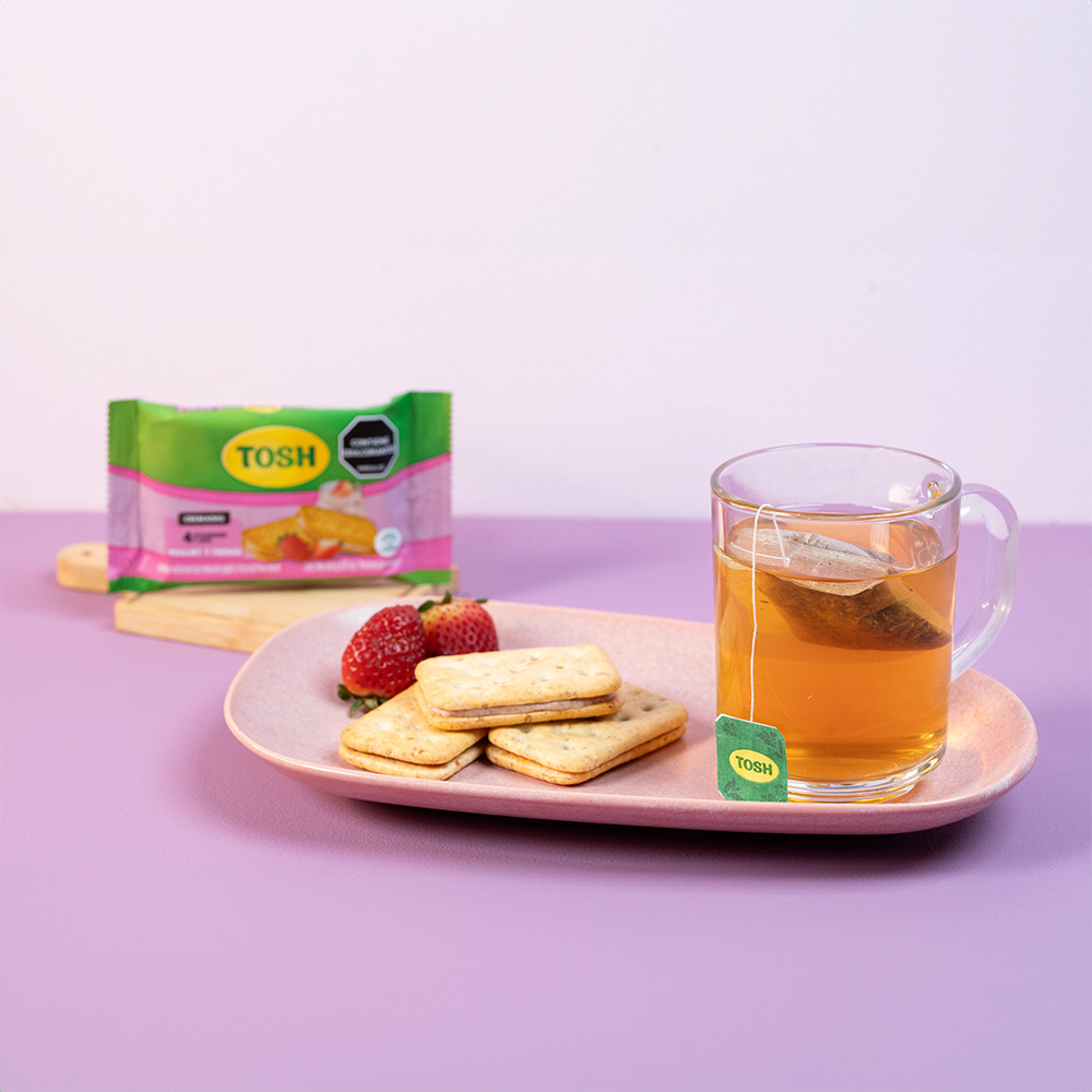 Tosh Yogurt and Strawberries Cookies Pack Healthy Yogurt Fruit Grains 6u 144g