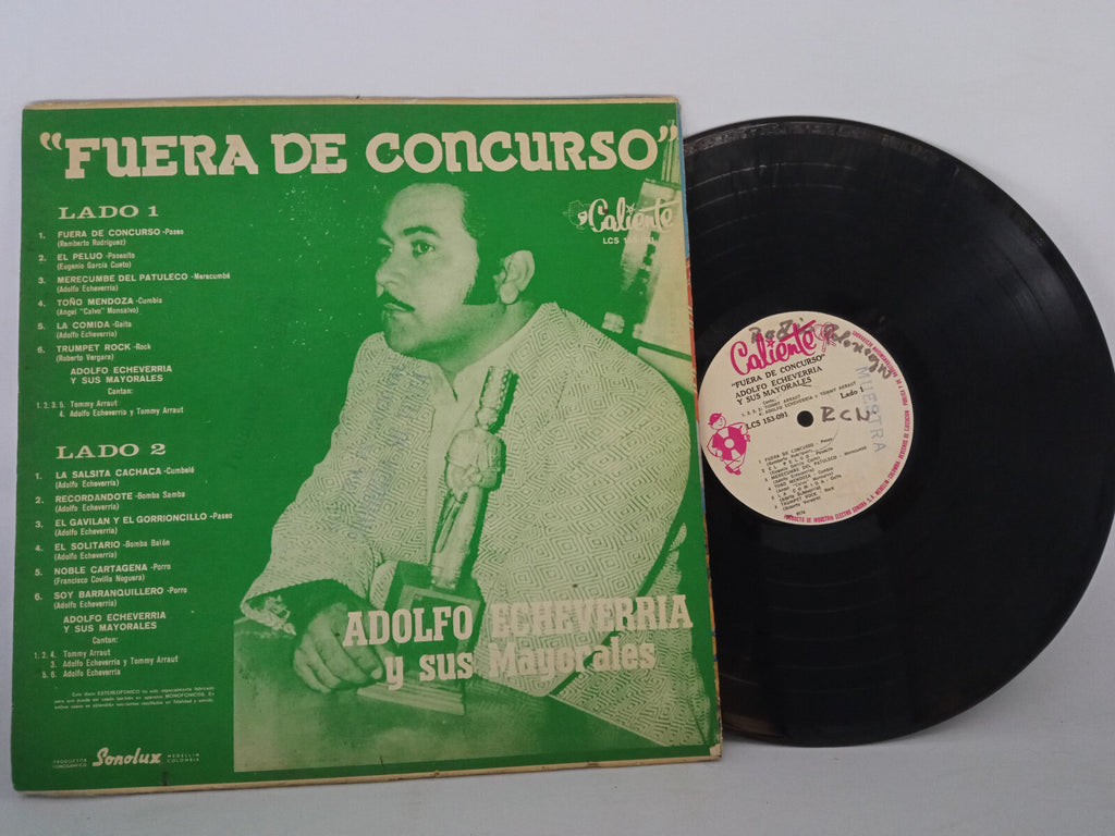 Los Mayorales De Adolfo Echeverria Fuera De Concurso Caliente Vinyl LP Cumbia