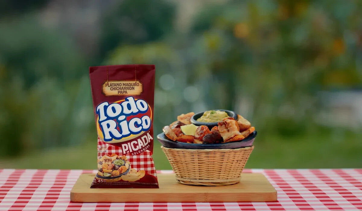 Todo Rico Colombian Snacks Sabor Picada Colombiana Crunchy Party Bag - 150g