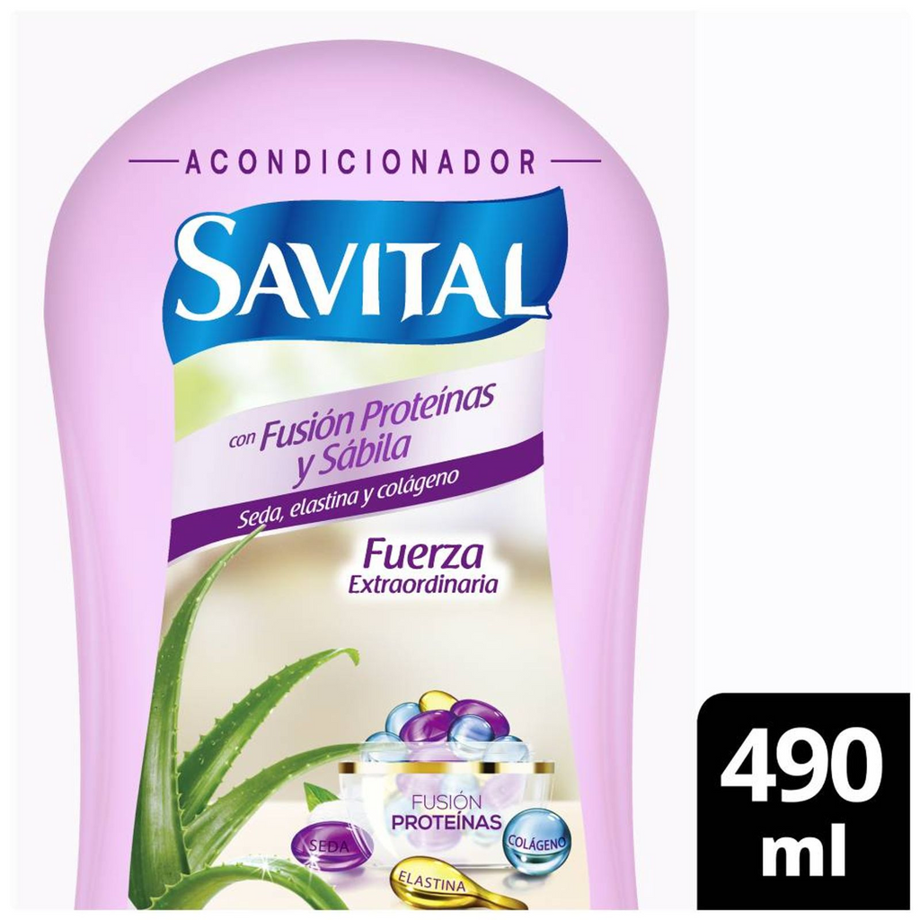 Colombian Savital Conditioner  with protein and aloe vera fusion x490ml