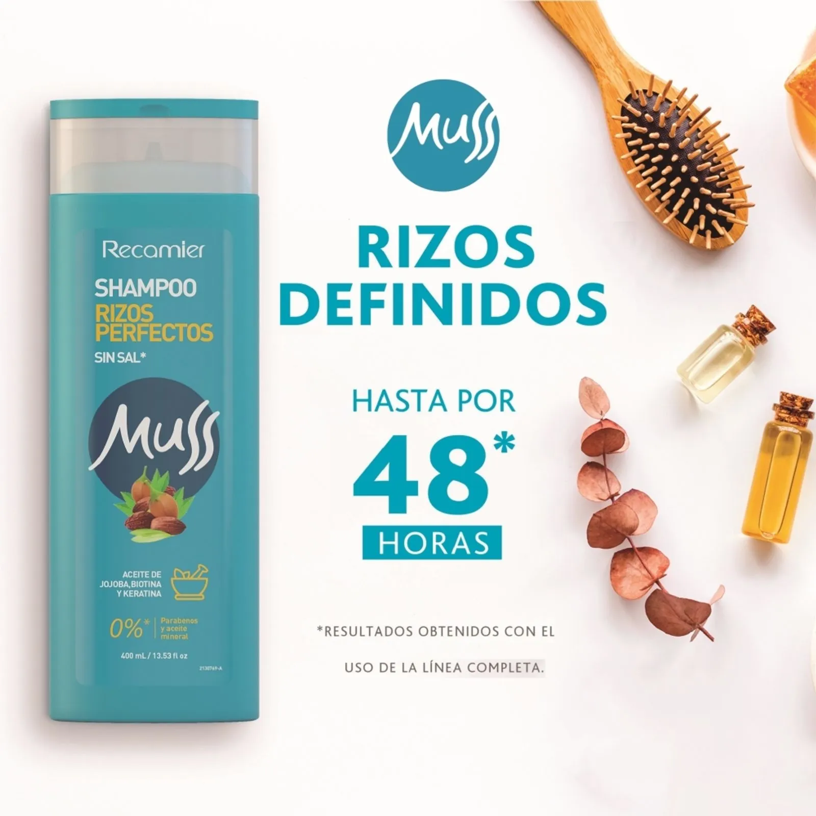 Recamier Muss Perfect Curls Shampoo Rizos Definidos Flex Control - 400ml