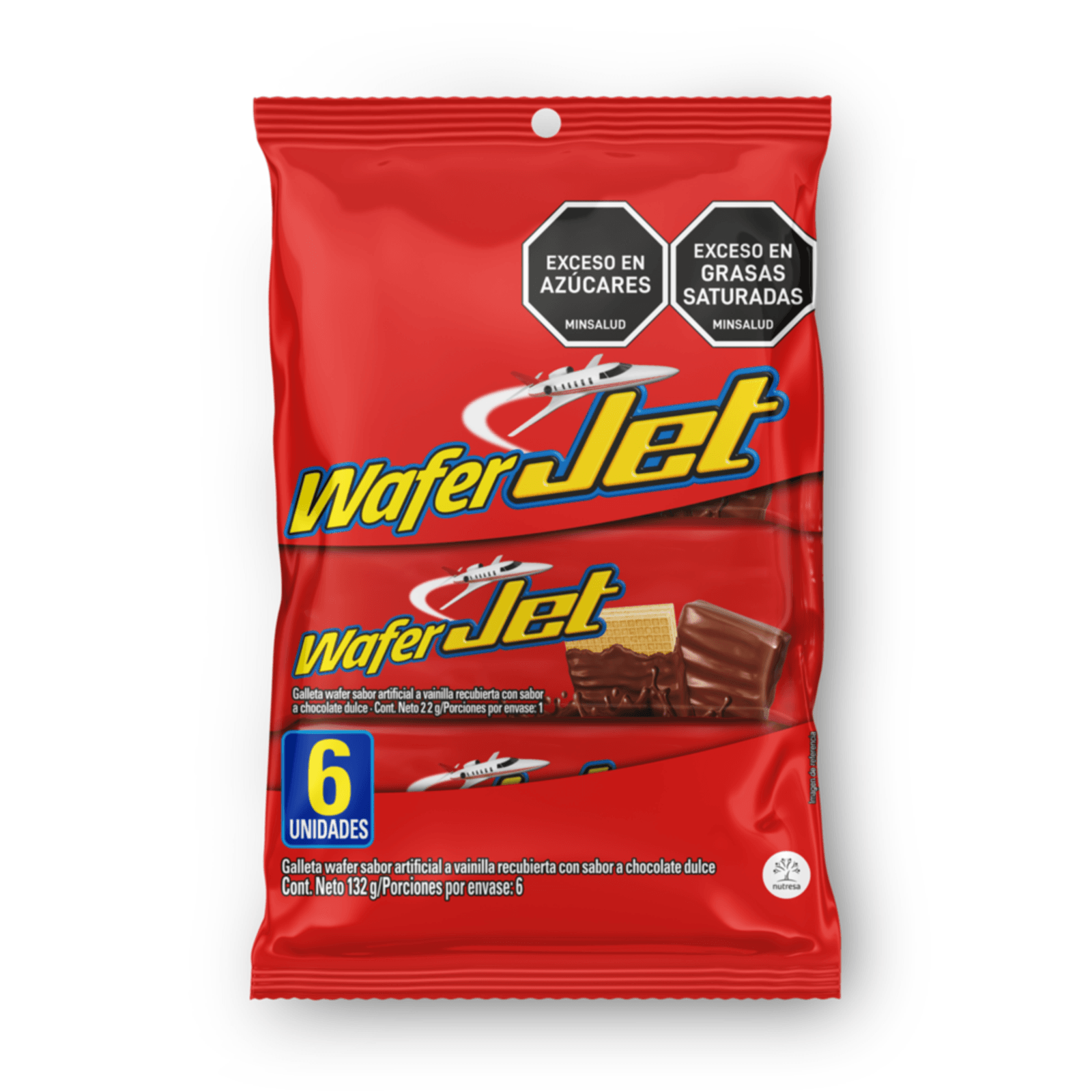 Wafer Jet with Chocolate Cookies Galletas Con Cobertura de Chocolate 6u 132g