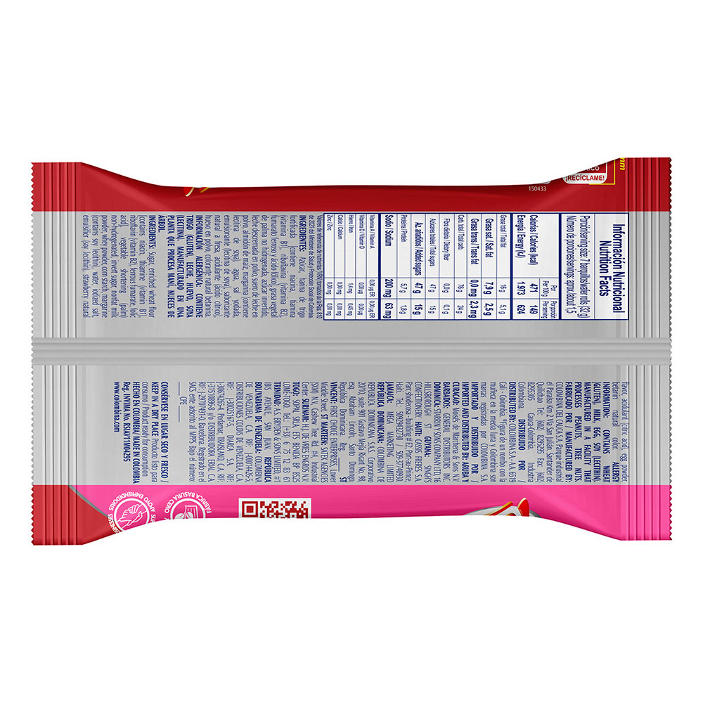 Piazza Wafers Strawberry Barquillos Sabor a Fresa Crunchy Snack - 44g