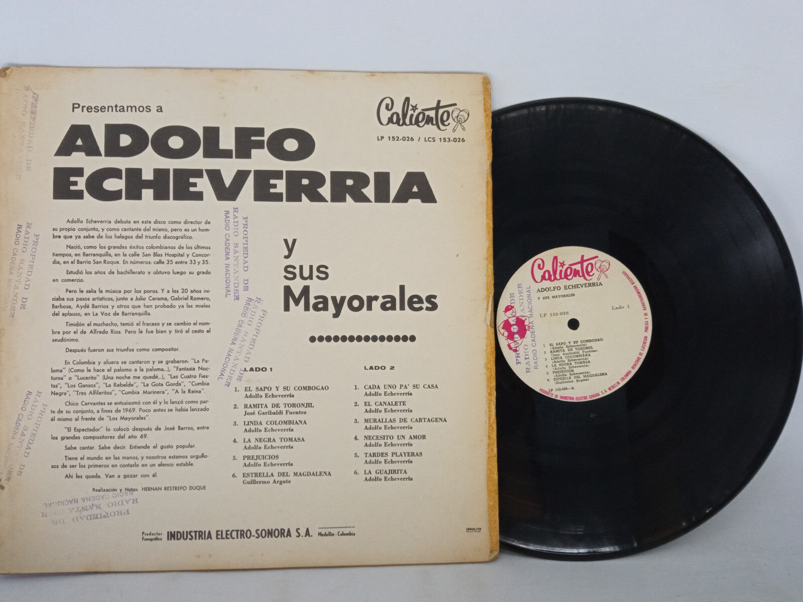 Los Mayorales De Adolfo Echeverria Presentamos Adolfo Echeverria Mayoral LP