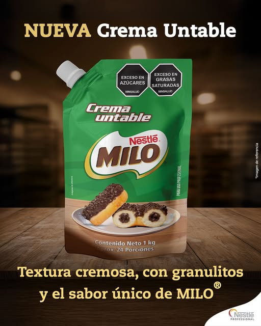 Nestle Professional Milo Chocolate Spread Cream Crema Untable Rich Blend 1kg