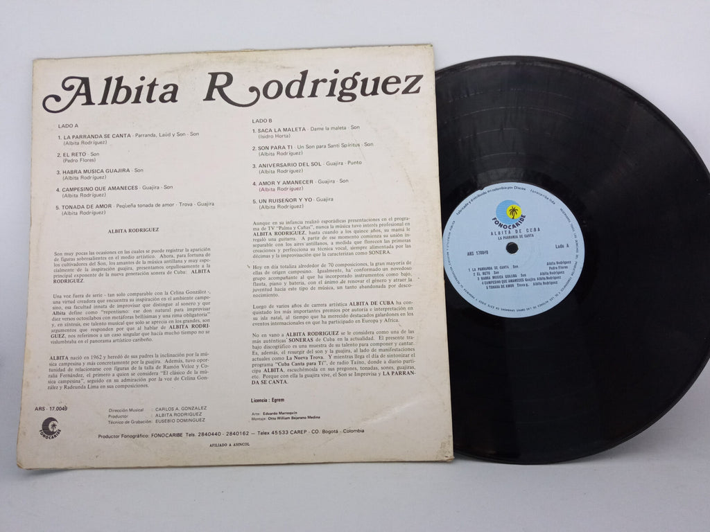 Albita La Parranda Se Canta Fonocaribe Vinyl LP Record Cuban Salsa Afro-Latin