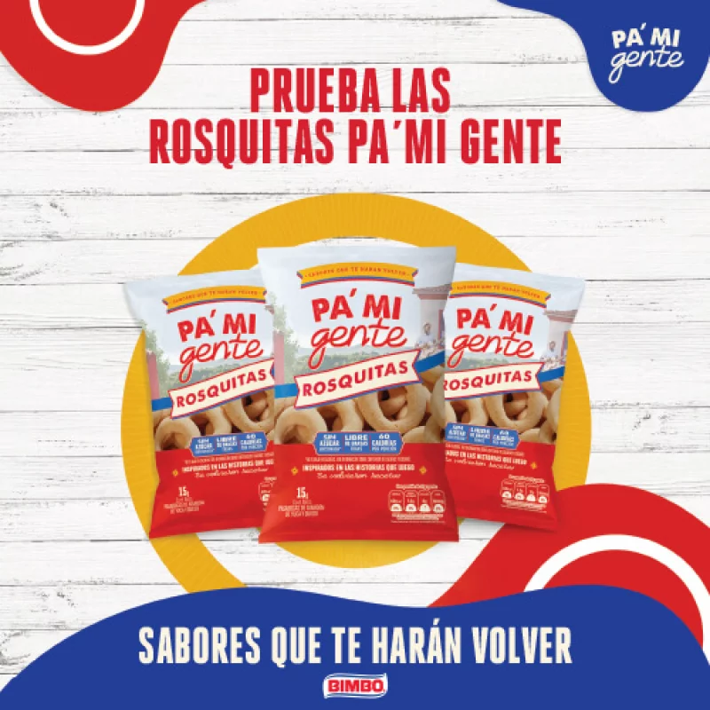 Bimbo Rosquitas Pa Mi Gente Traditional Baked Rings Savory Snacks 8-Pack 120g