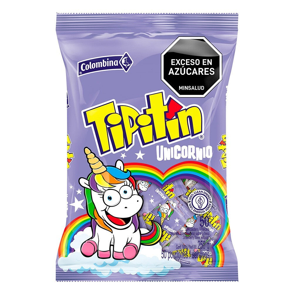 Colombina Tipitin Strawberry Unicorn Candy Caramelos Unicornio Fresa 50u - 250g