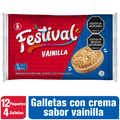 Festival Vanilla Flavor Cookies Galletas con Crema de Vainilla 12-Pack 400g
