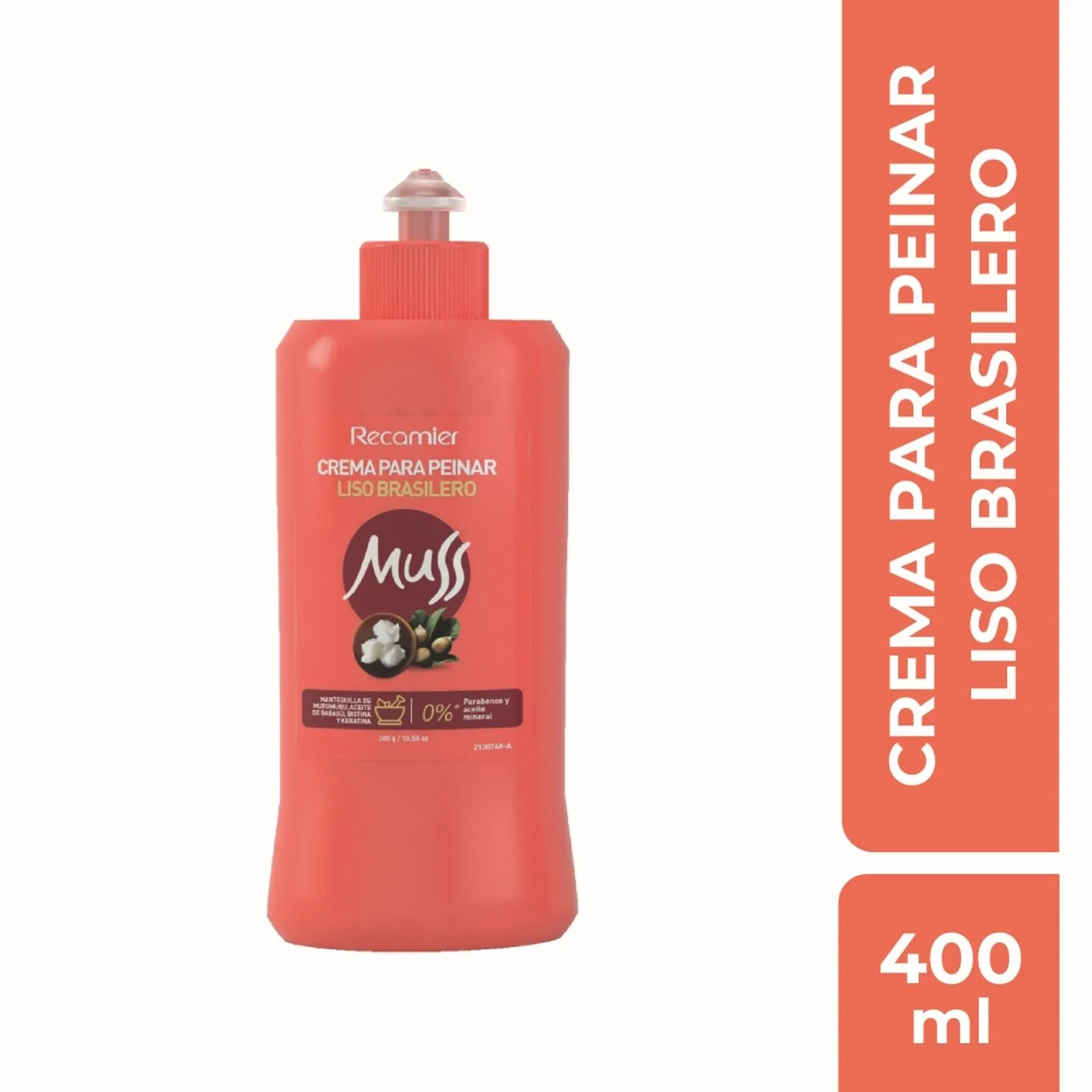 Recamier Muss Brazilian Smooth Styling Cream Crema Peinar Alisado Pro - 300g