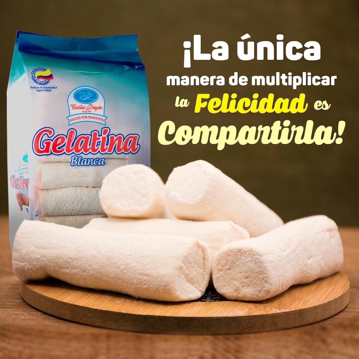 Dulces Del Valle White Jelly Sweets Gelatina Blanca Vallecaucana - 140g