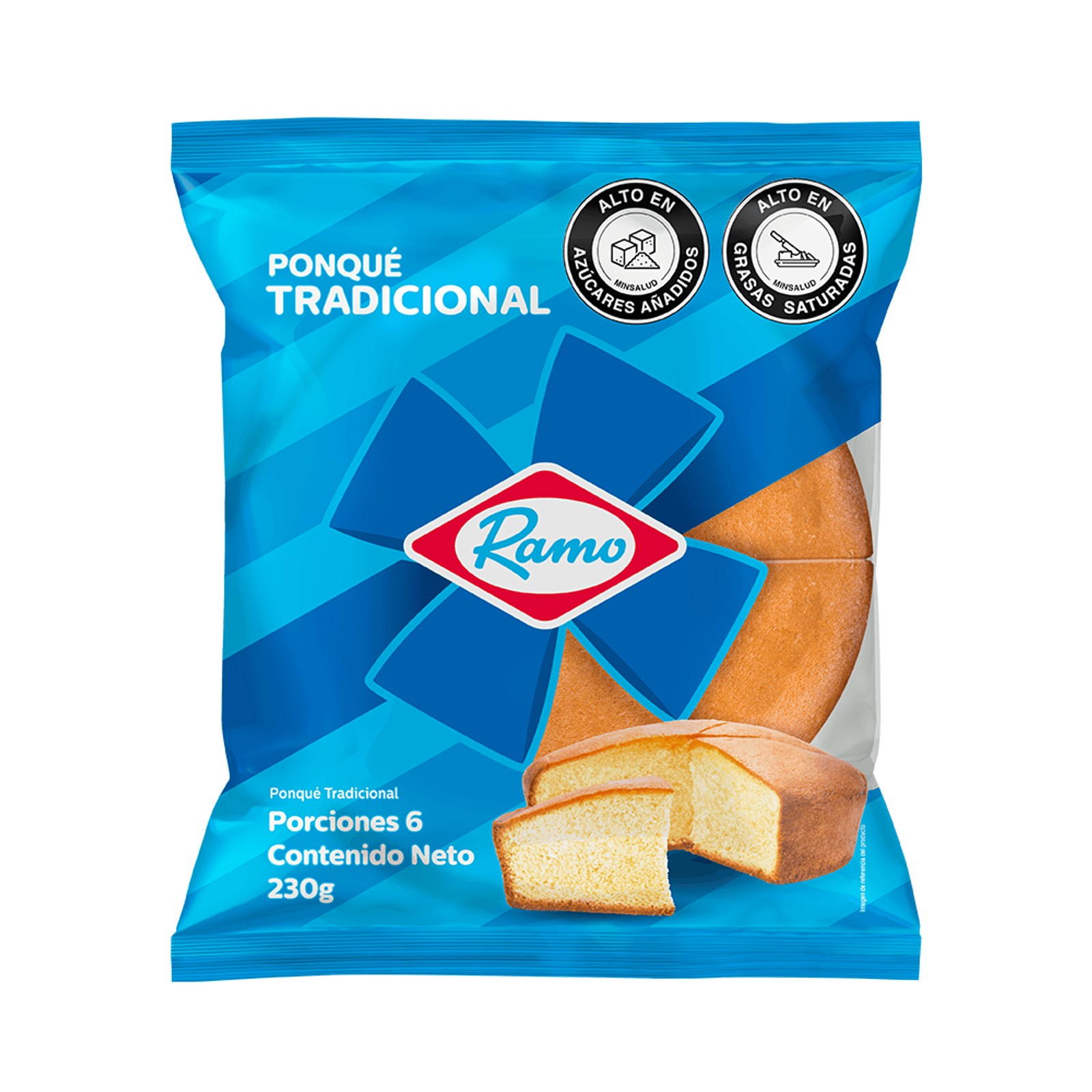 Ramo Ponqué Tradicional Sliced Snack Cake Traditional - 8.1 oz (230g)