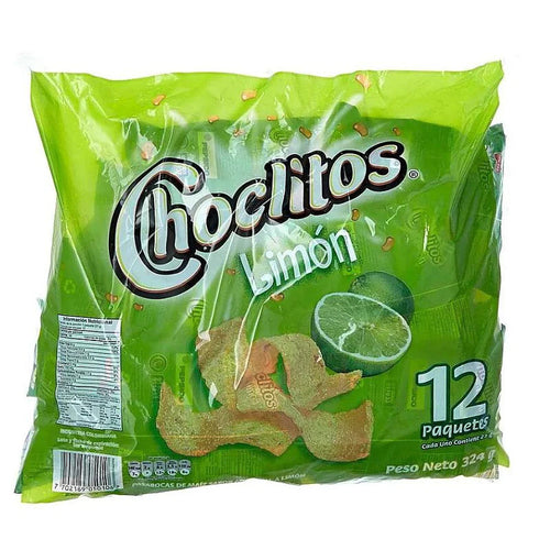 Choclitos Lemon Frito Lay Crunchy Corn Chips Snacks Limon Pack - 12-Pack (324g)
