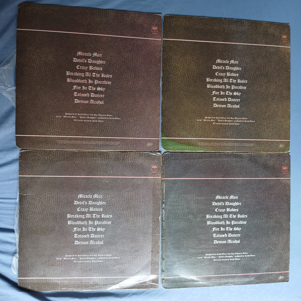 Ozzy Osbourne No Rest For The Wicked Vinyl LP Greenish Color Colombia Misprint