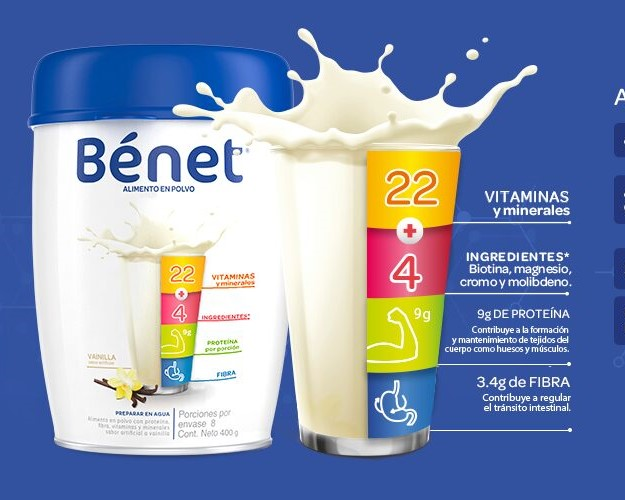 Benet Vanilla Powder Drink Bag Multivitamin Food Supplement Nutrients - 250g