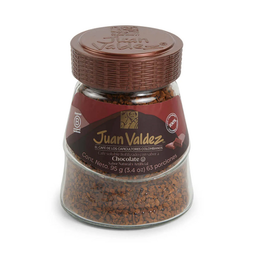 Café liofilizado colombiano Juan Valdez sabor chocolate 95g 3.35oz
