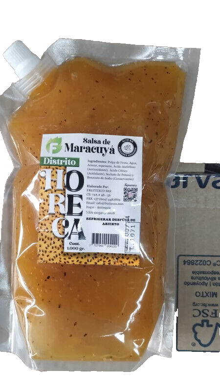 Passion Fruit Sauce Syrup Salsa de Maracuya Exotic Fruit Topping - 35.3 oz (1k)